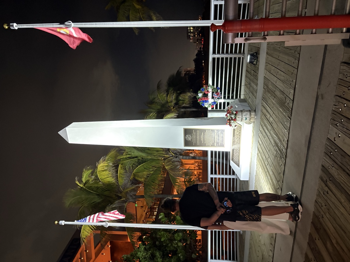 Memorial at Night - Visitor Viewing